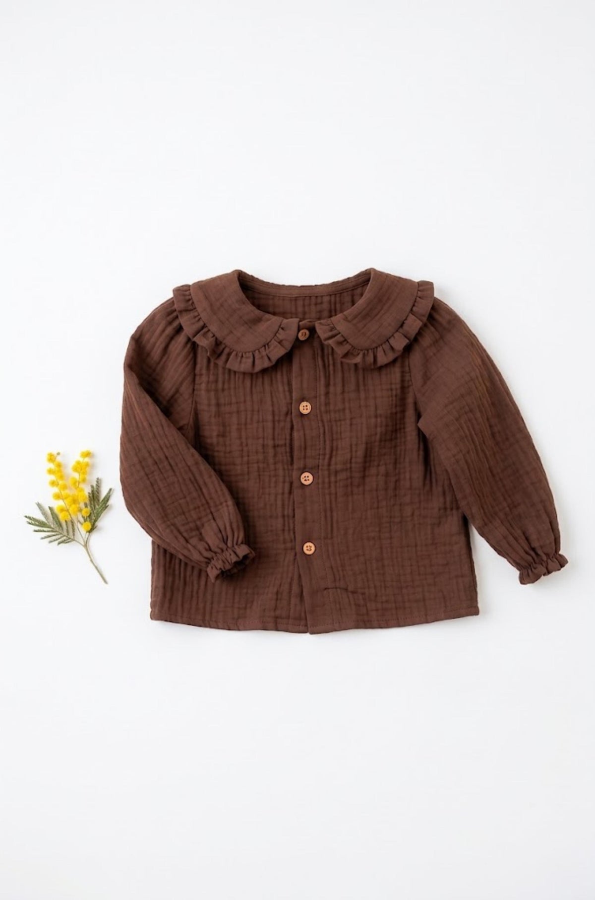 Camisa niña chocolate