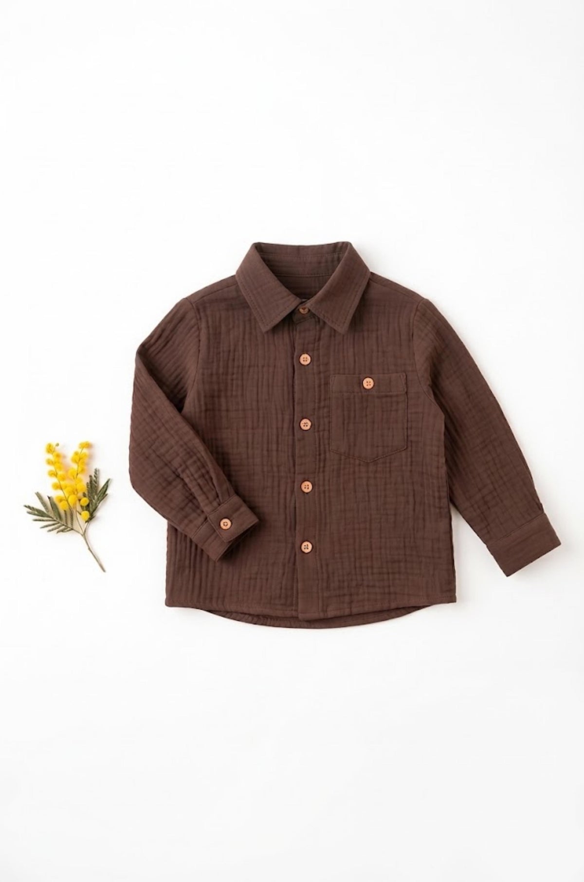 Camisa niño chocolate