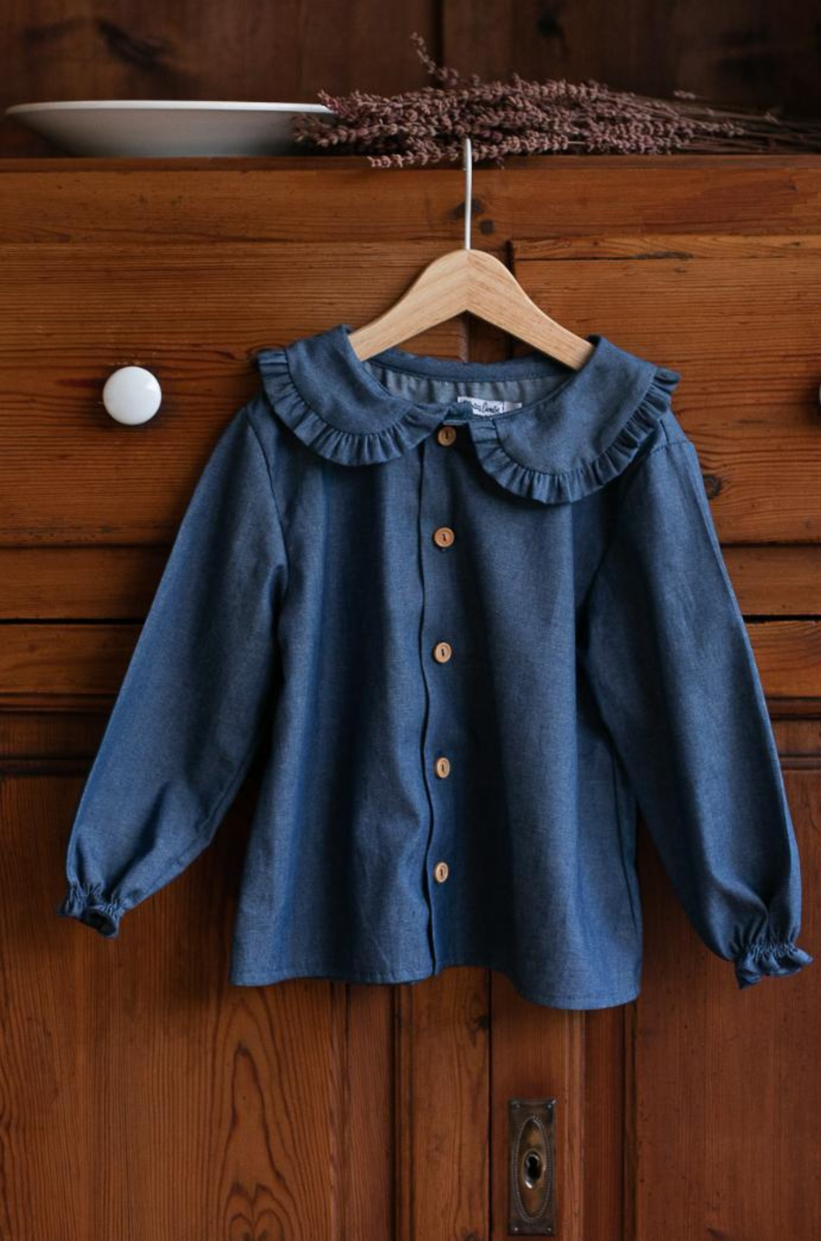 Camisa niña denim