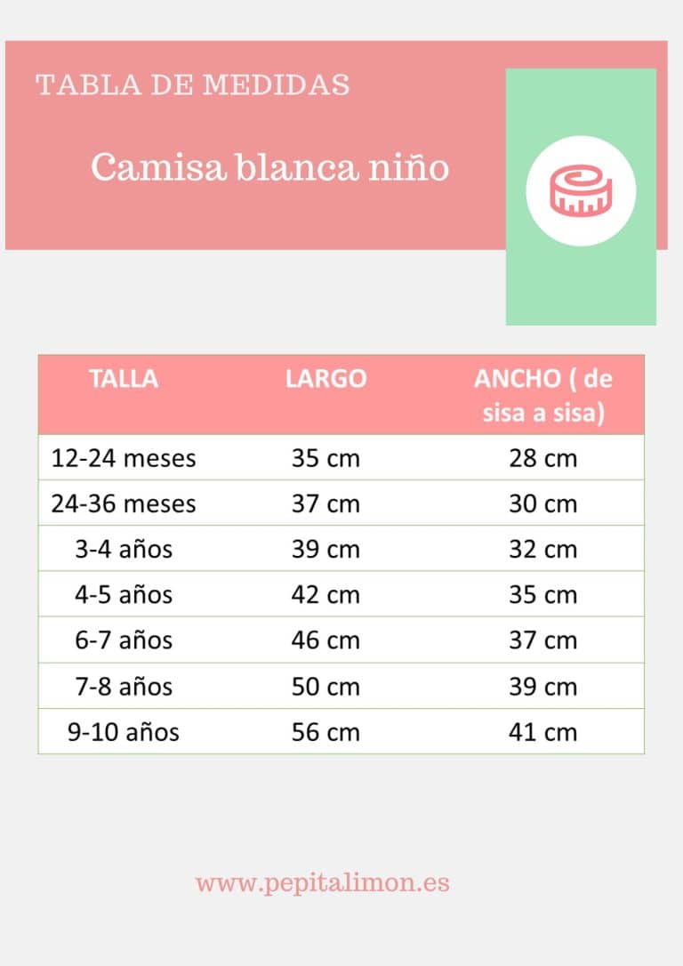 Guía de tallas