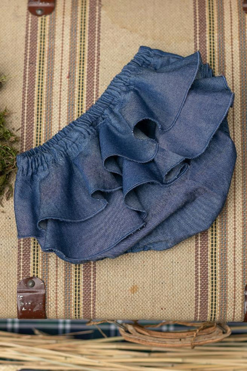 Braguita denim volantes detrás