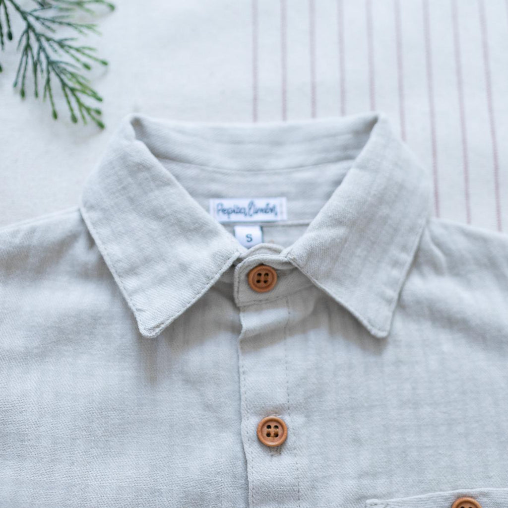 Camisa niño beige