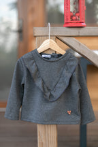 Sudadera volante antracita
