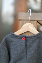 Sudadera volante antracita