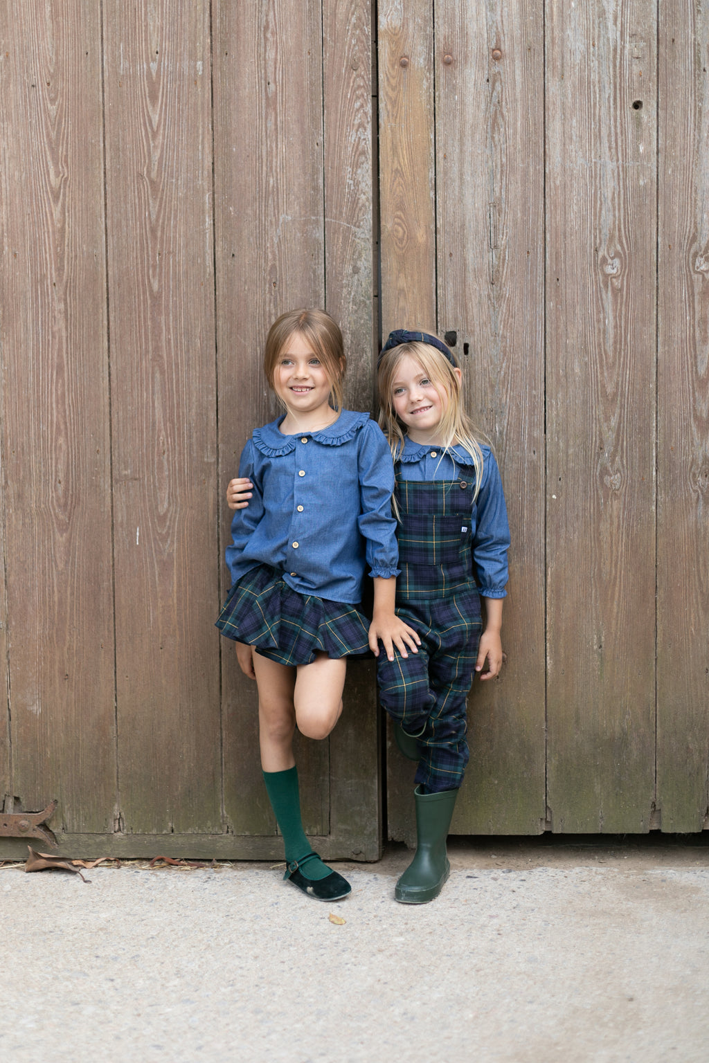 Camisa niña denim