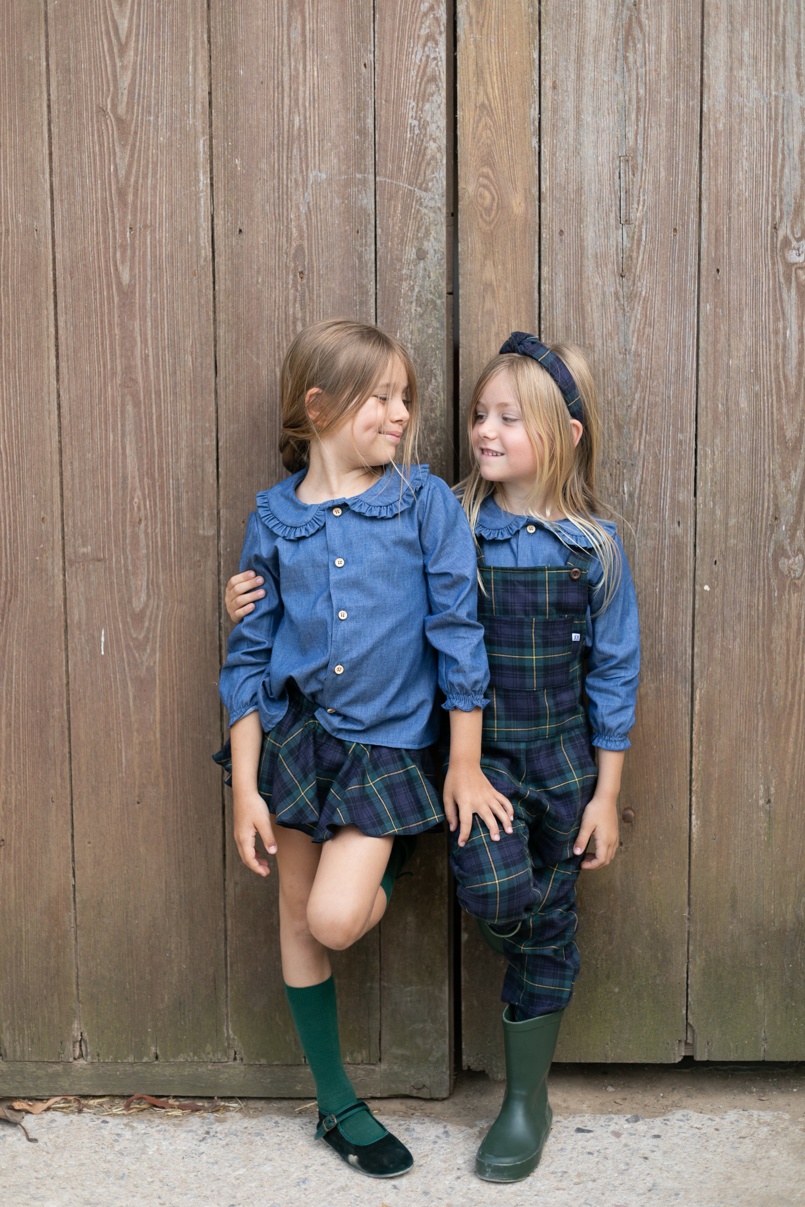Camisa niña denim