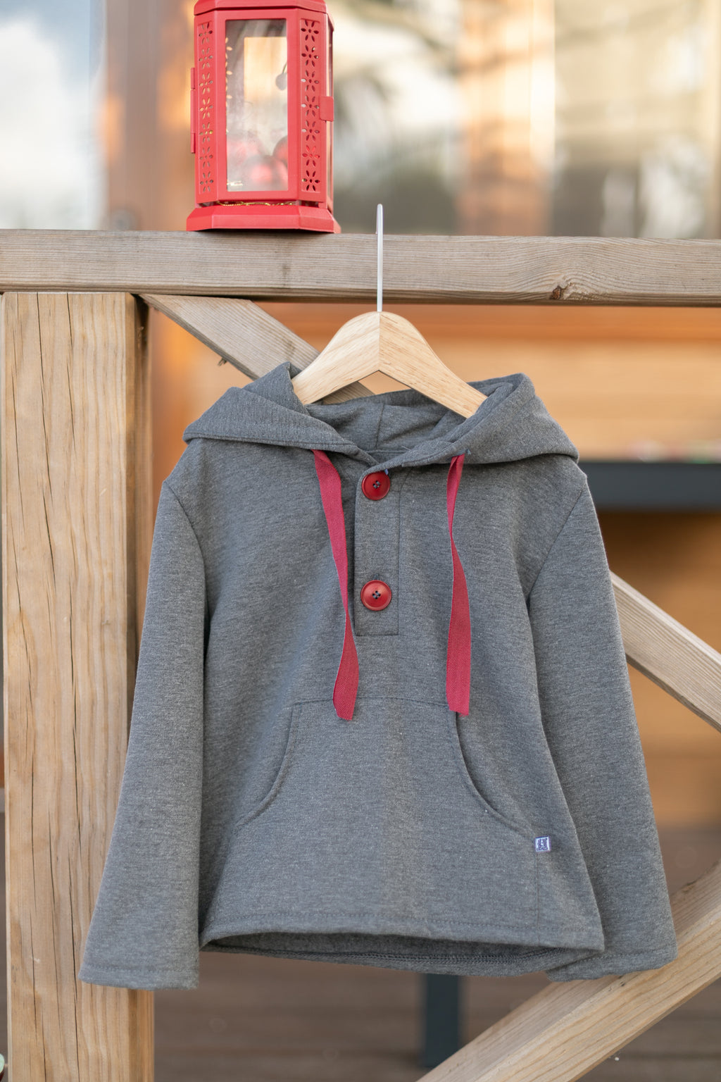 Sudadera capucha antracita