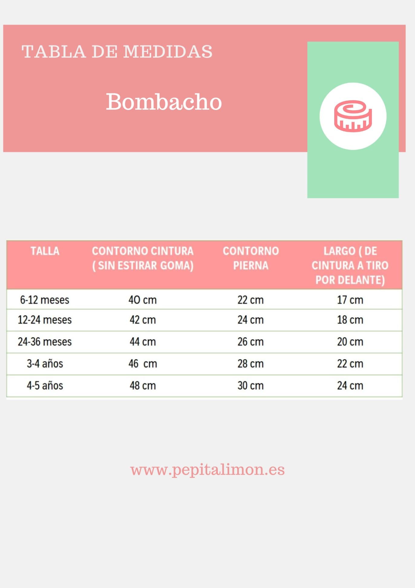 Guía de tallas Bombacho denim
