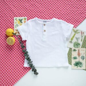 Camisa niño bambula blanca