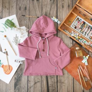 Sudadera rosa palo capucha